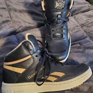 Black & tan Reebok high tops!